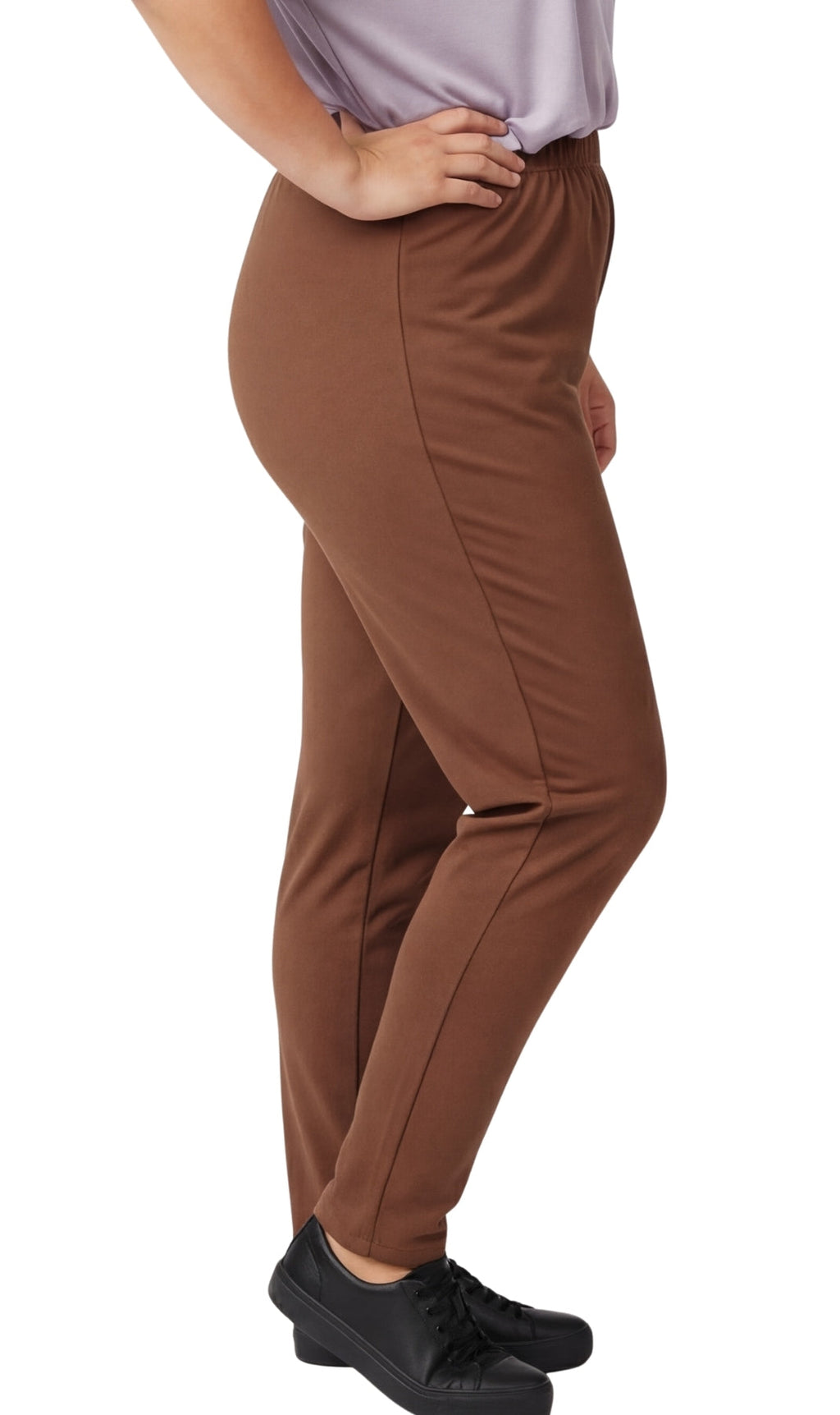 Women's Premium Cotton Stretch High-Waisted Black Leggings - Dressy Comfort in an Everyday Essential