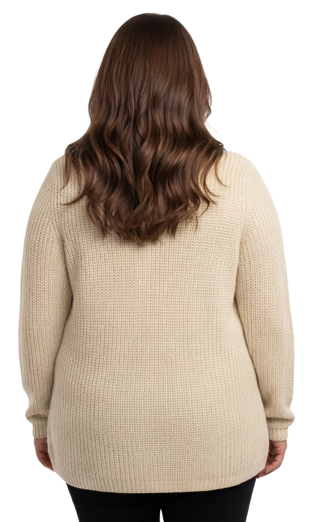 Women's Chic Henley Shaker-Knit Sweater for Women - Casual Long-Sleeve in Durable 100% Acrylic with 3-Button Placket